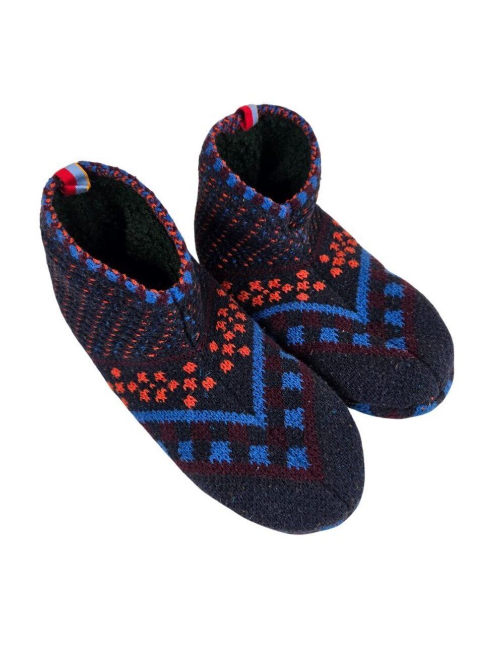 Bombas Fair Isle Gripper Slipper Socks Unisex M Knit Womens 9–11.5  Mens 7–9.5